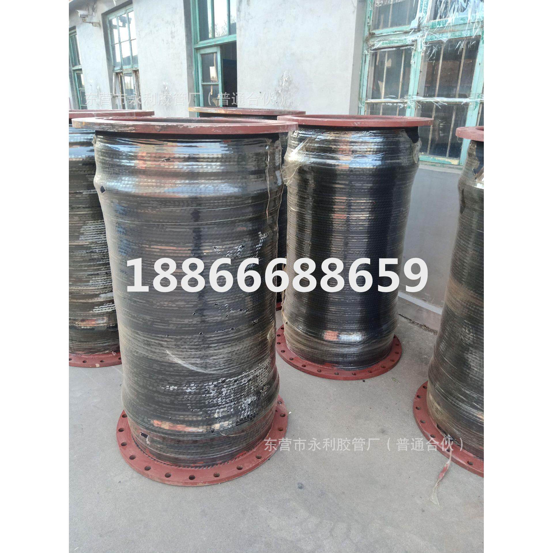 排水钢丝胶管法兰输水胶管300-850mm挖泥船用大口径耐磨胶管