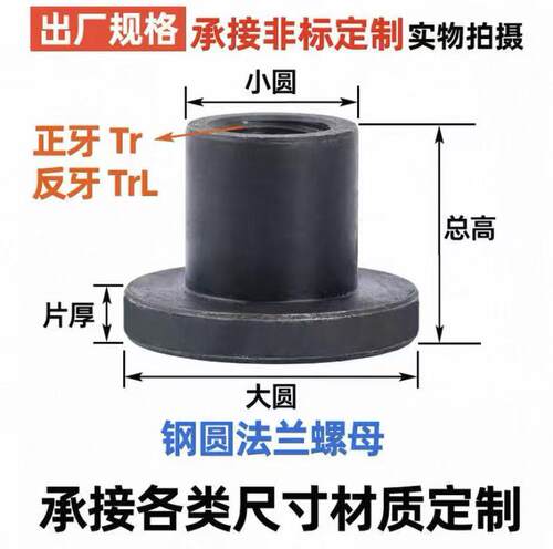 圆法兰盘螺母T30X6T32X6T36X6T38X6T40X6T40X8