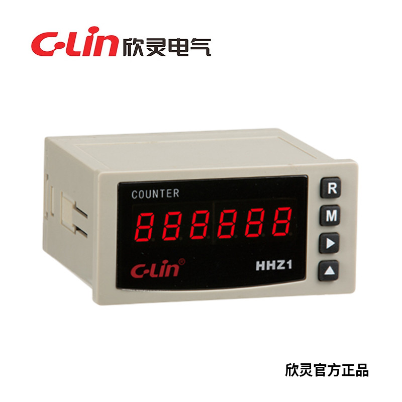 欣灵牌转速表HHZ1 6位数显 电压0-10V 脉冲信号传感器输入 AC220V