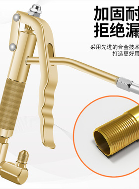 黄油枪软管硬管黄油管手动电气动黄油枪枪嘴嘴头枪头通用注油配件