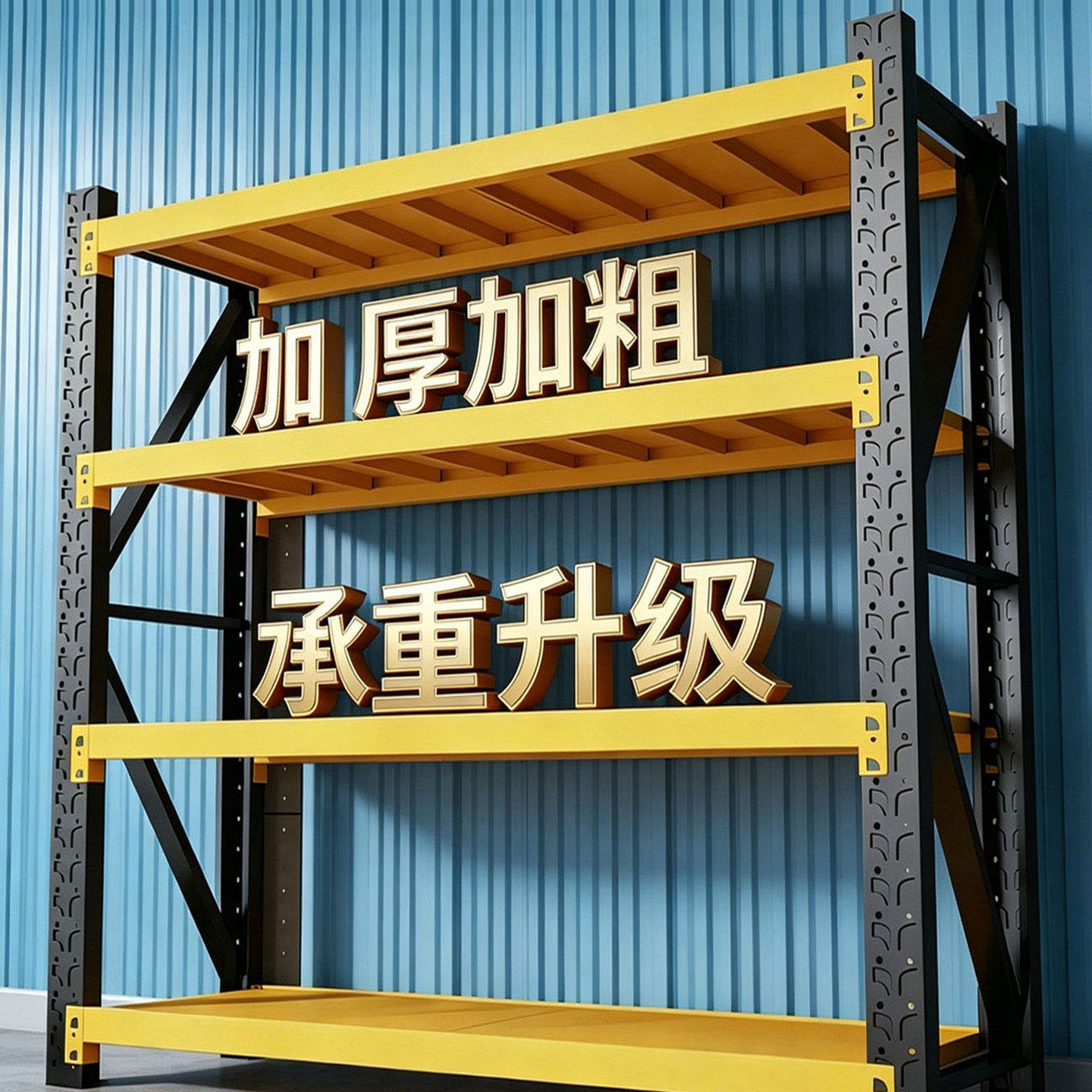 仓储货架多层落地置物架加厚金属架免螺丝快递架超市承重货架批发