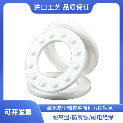 氧化锆全陶瓷平面推力压力轴承51105 51106 51107 51108 51109
