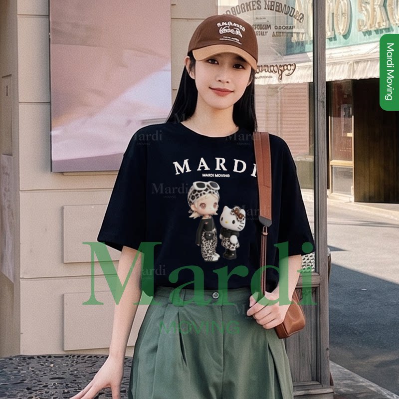 官方旗舰店 Mardi Moving韩国正品2026春夏新款宽松纯棉短袖女t恤