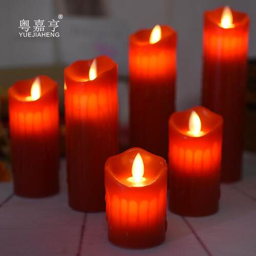 电子蜡烛浪漫LED蜡烛灯仿真摇摆蜡烛生日布置婚庆装饰流泪假蜡烛