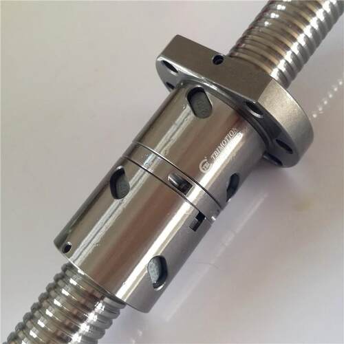 台湾TBI双丝母DFUR01604T4D DFU1604-4丝杠轴端代加工配锁紧螺母