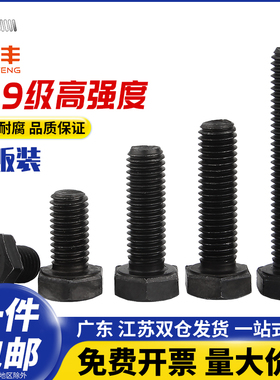 12.9级高强度外六角螺丝螺栓螺钉M5M6M8M10M12M14M16M18M20M22M24