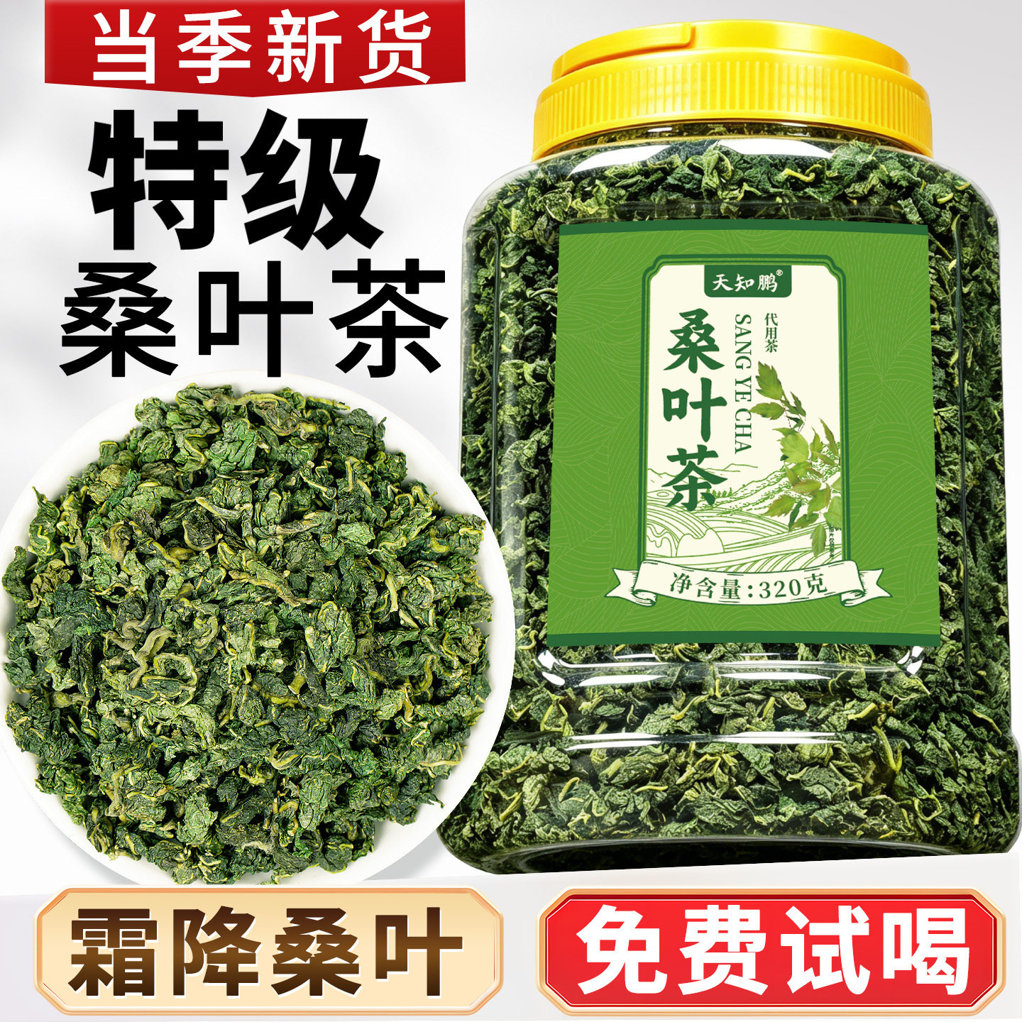 特级霜后新鲜桑叶茶泡水喝养生茶图片
