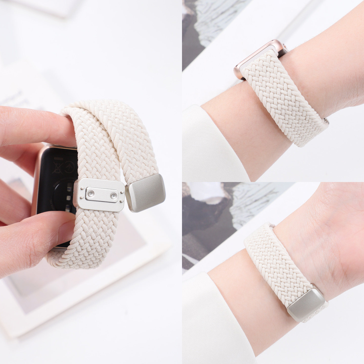 适用于华为手环11表带11pro尼龙编织回环磁吸扣腕带新款huawei智能band11NFC运动男女透气高级感替换表链夏秋图片