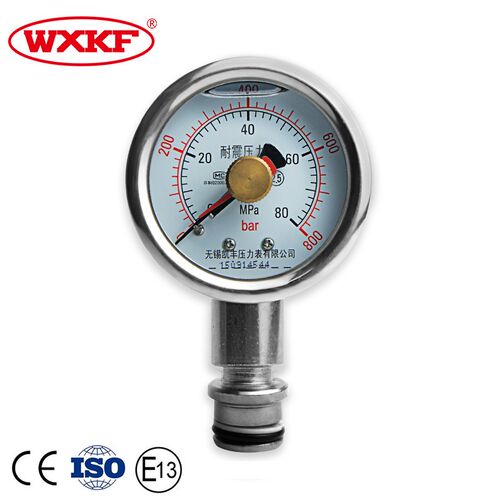 YN50SZ YN60SZ矿用支架KJ10 DN10不锈钢无锡凯丰双针耐震压力表