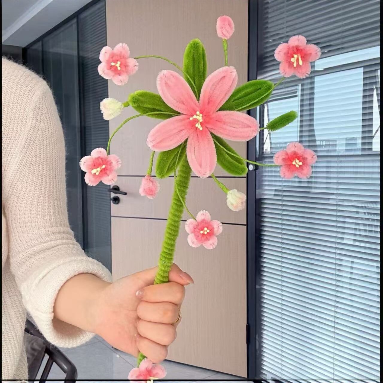 创意桃花风车扭扭棒DIY材料包