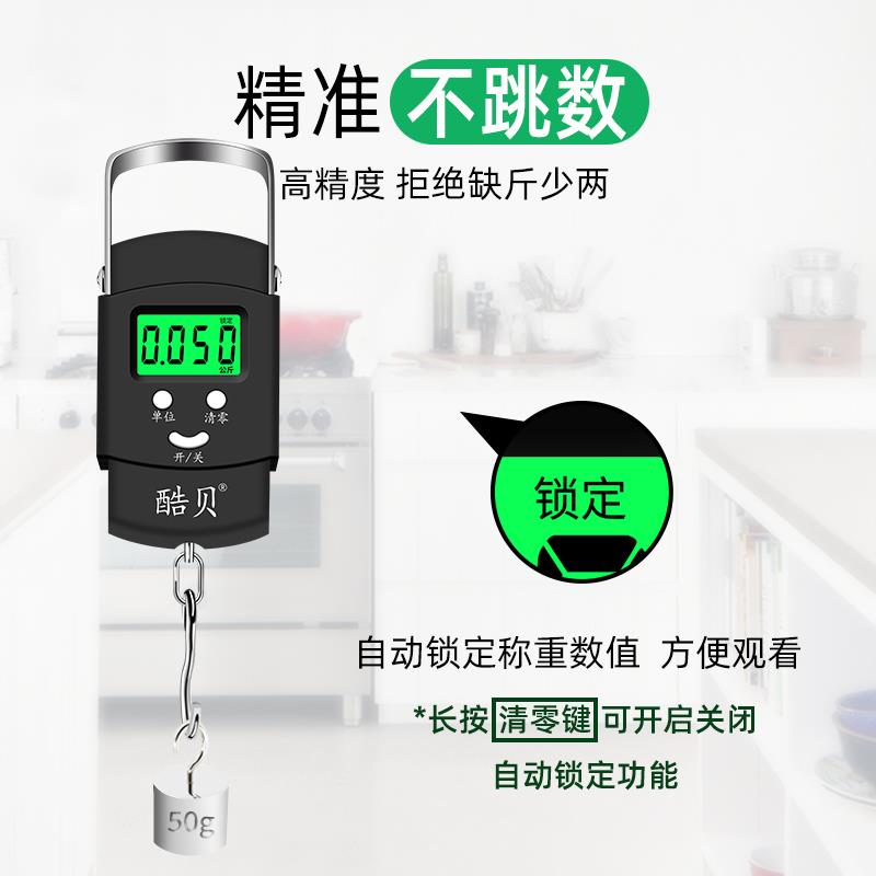 高精准手提电子秤便携式家用小型行李快递挂钩称菜鱼弹簧秤称重器