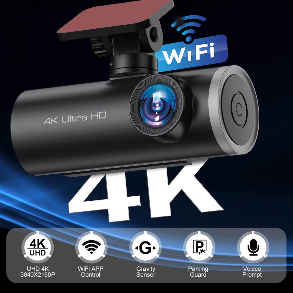 跨境4K行车记录仪Wifi超高清前后双摄夜视24H停车监控GPS倒车影像
