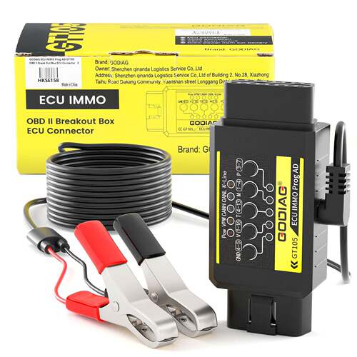 GODIAG ECU IMMO Prog AD GT105 OBD II 接线盒 ECU 连接器