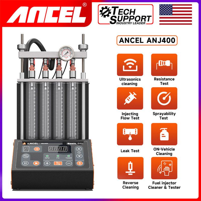 ANCEL ANJ400 GDI 4缸喷油嘴清洗机汽车摩托车喷油嘴清洁测试仪器