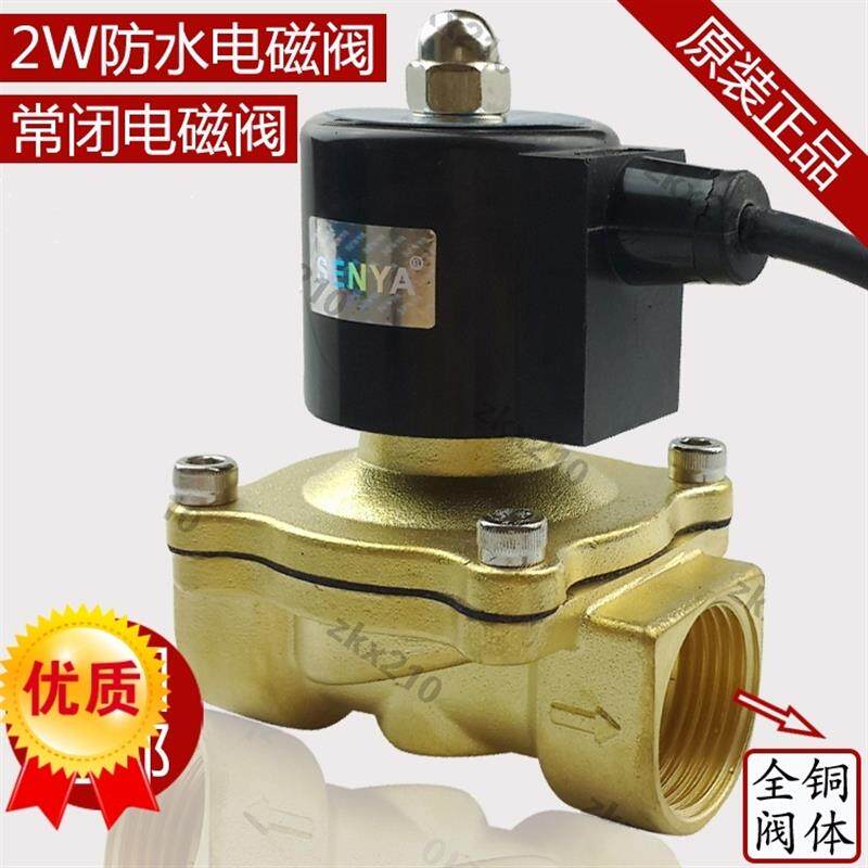 森亚4分水下喷泉电磁阀水阀 6分室外防水电磁阀 1寸 2寸 220V 24V