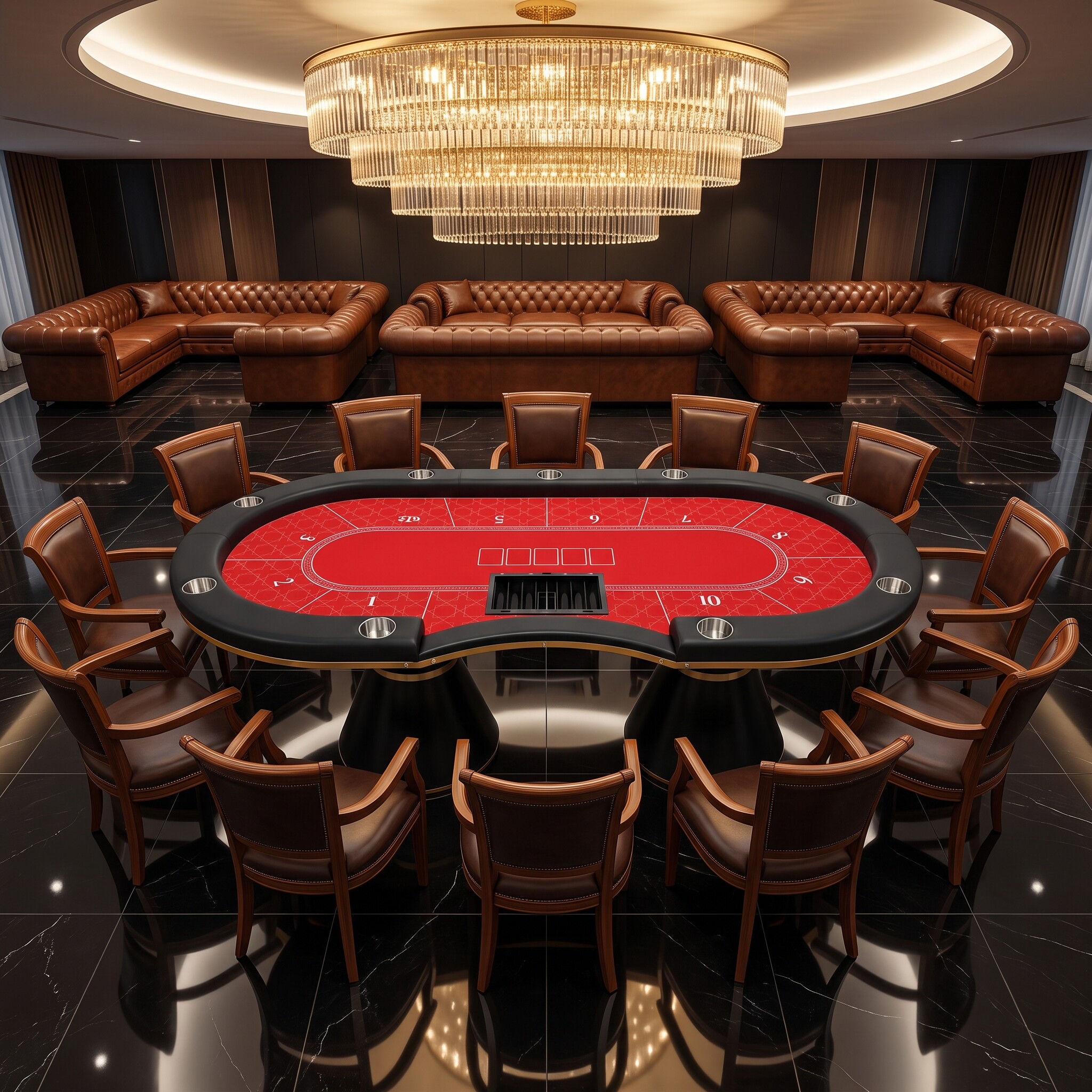 专业棋牌桌带烟灰缸筹码盘室内休闲游戏桌颜色尺寸可定制工厂直销