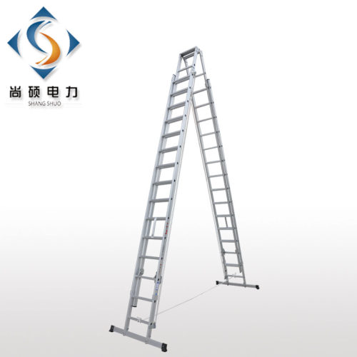 限量尚硕铝合金梯子轻型双面升降梯人字梯合梯A型梯伸缩拉绳/伸梯