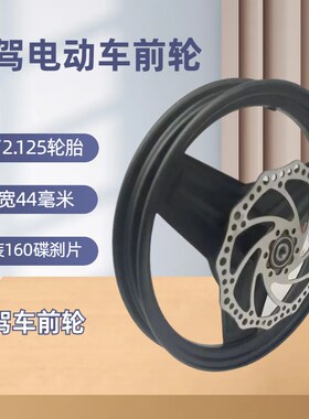 前轮代价车碟煞盘14-2.125轮胎前轮毂两轮电动车轮胎轮子改装