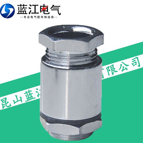 蓝江船用填料函铜镀镍金属外牙填料接头TJ夹紧式电缆锁紧密封防水
