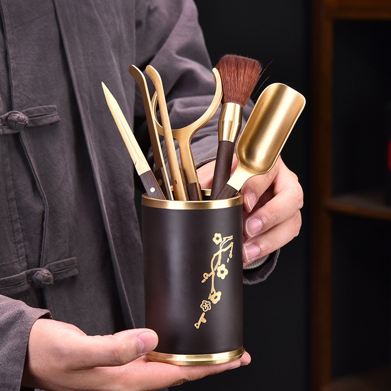 茶道六君子套装六件套茶桌摆件泡茶工具全套用品大全喝茶茶具配件