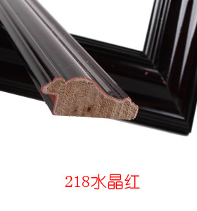 王斌实木相框线条 普线 4-6CM 框条裱框线条 装饰线 218水晶红