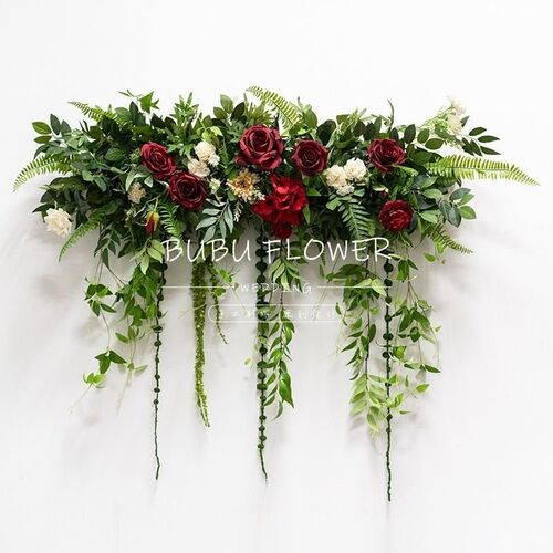 结婚花艺布置森系仿真花婚庆迎宾花挂花订婚花艺摆件婚礼舞台背景