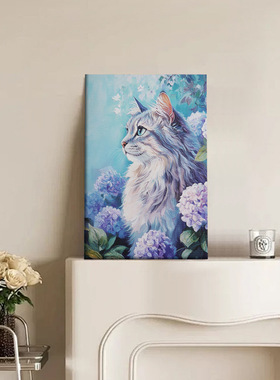 故园外的猫双倍UV立体无框帆布画