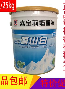 嘉宝莉漆 净味雪山白墙面漆 内墙乳胶漆 JRM2300  25kg20kg