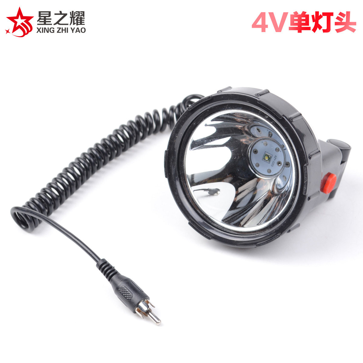 4V5V夜钓灯头强光莲花5.5mmDC头钓鱼USB白蓝黄光LED10W45W60W灯头图片