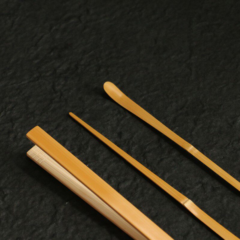 素器-老玉竹精工7000精抛精品茶拨茶夹茶针纯手工精制茶配件竹迹