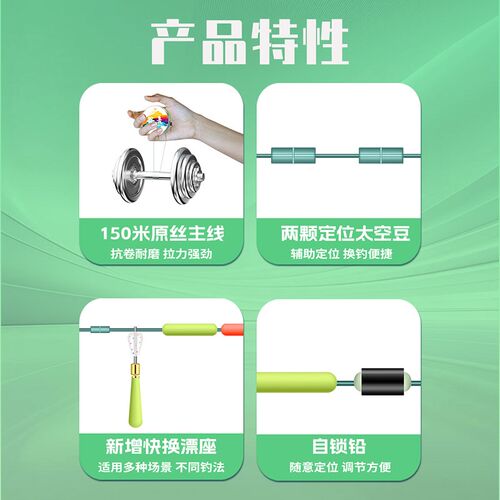 绑好钩谷麦钓组鱼线主线子线成品套装矶钓逗钓前打盘车无需倒线