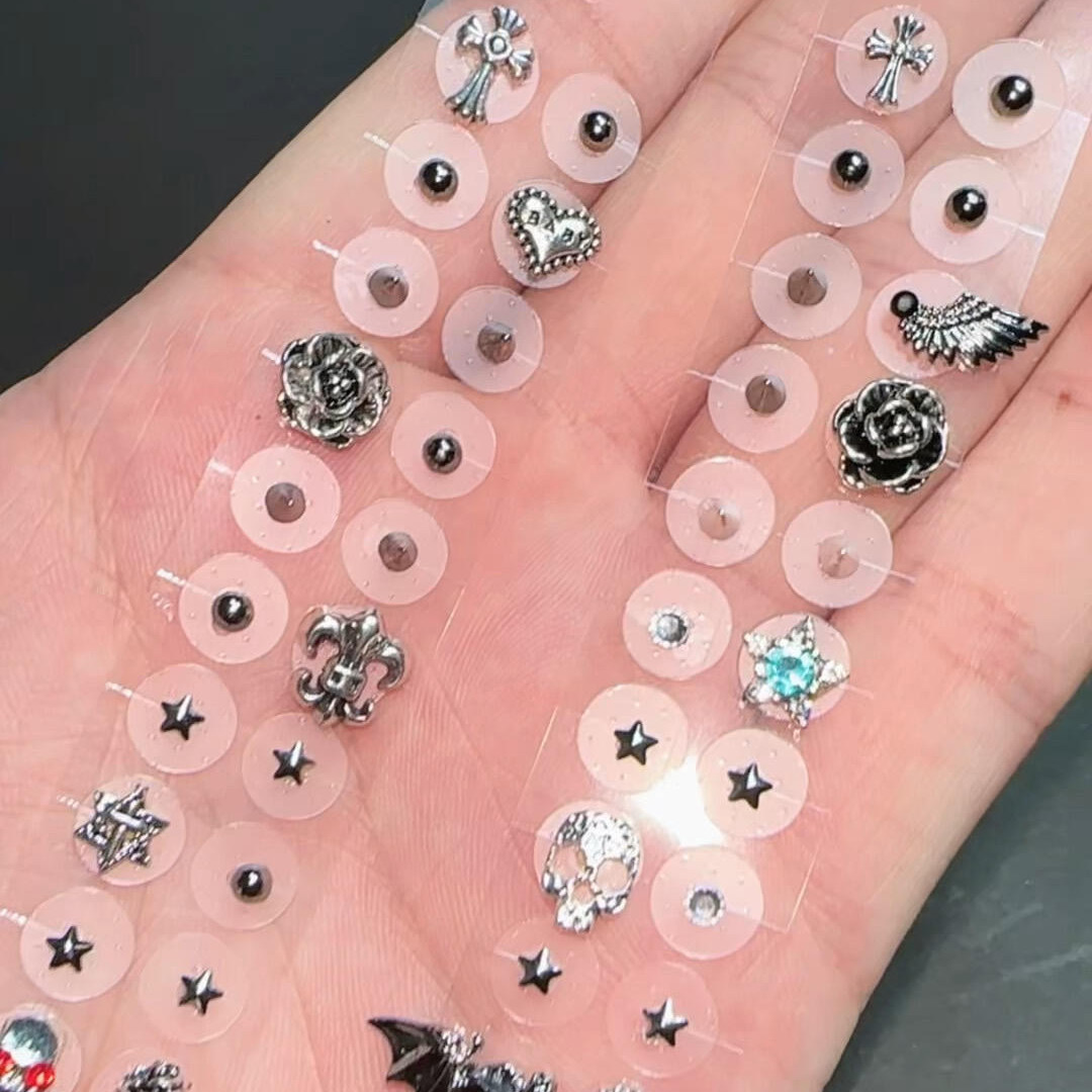 新款暗黑复古堆钻蝴蝶结