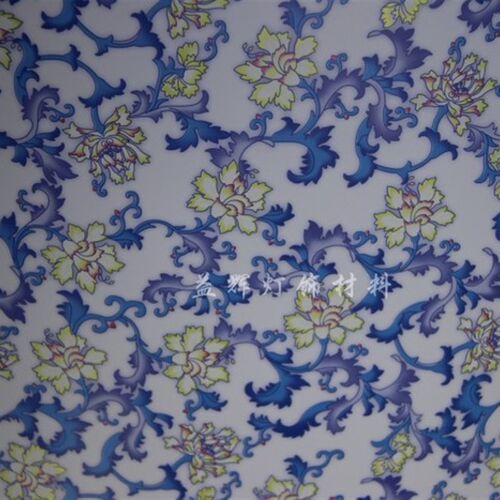 PVC羊皮纸透光纸青花瓷中式仿古灯笼个性风格装修花格DIY灯罩材料