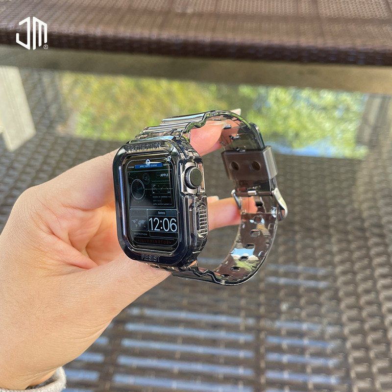 冰川透明苹果表带适用于iwatchs98表带applewatch手表765代一体se使用感如何?