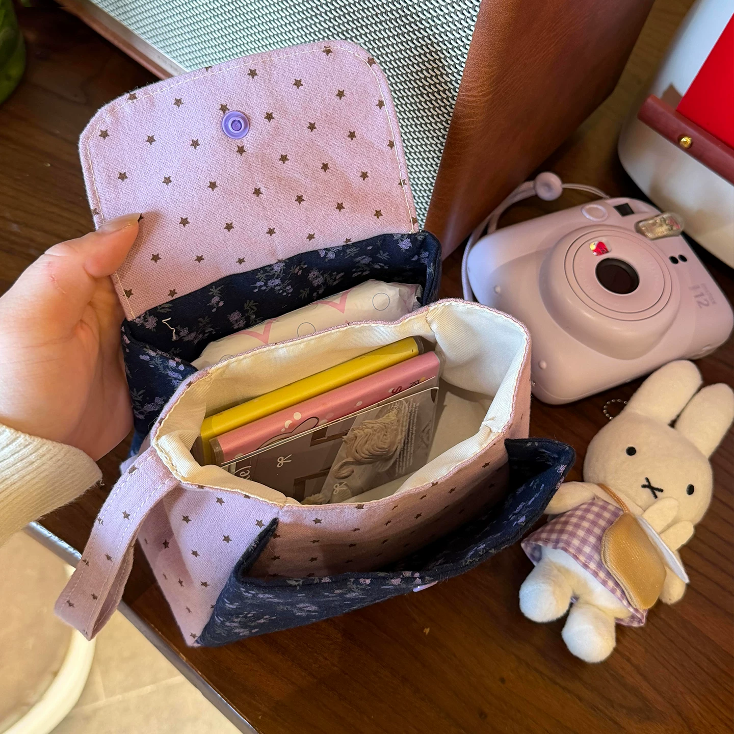 ins风碎花化妆包女旅行便携式三层姨妈收纳包高颜值手帐包大容量