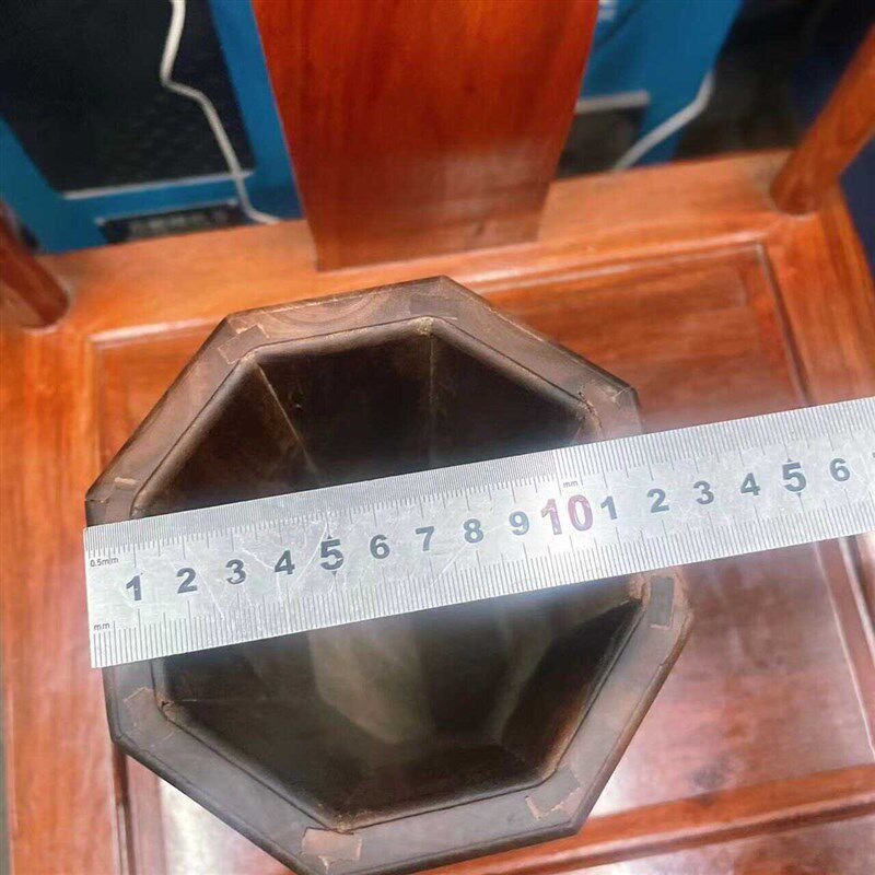 传统木工辛全生八方卡片笔筒高28.5