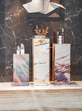 梵高印象意式奢石岩板花架子高端客厅家居酒店展厅商用摆件展示台