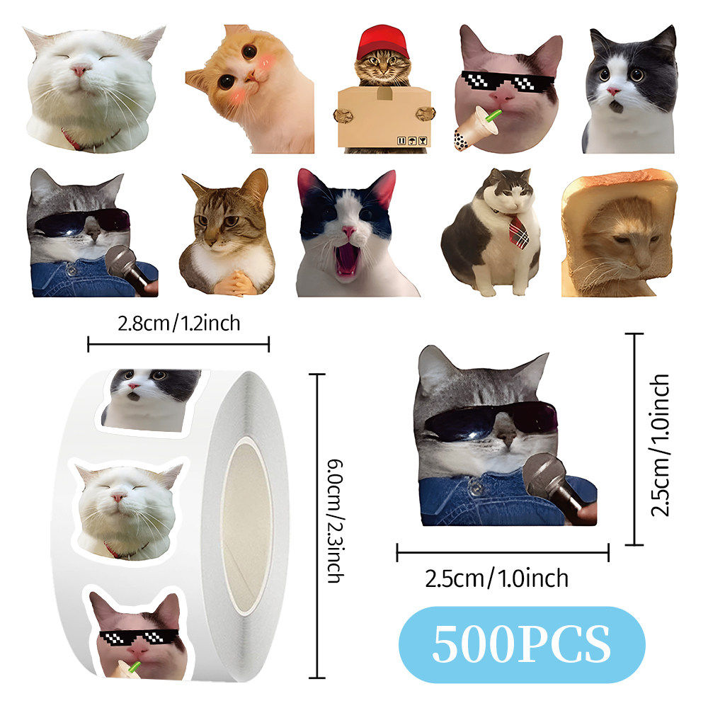 猫咪meme防水笔记本贴纸装饰贴画