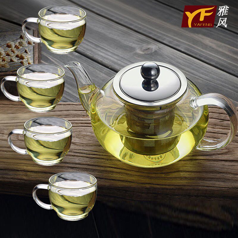 雅风耐高温加厚玻璃茶壶单壶家用小号功夫红茶泡茶壶过滤茶具套装
