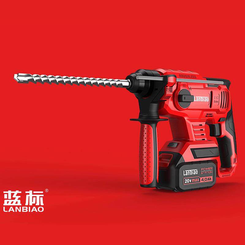 蓝标搭架者无刷电锤808三用冲击钻轻型多功能电锤809角磨裸机电池