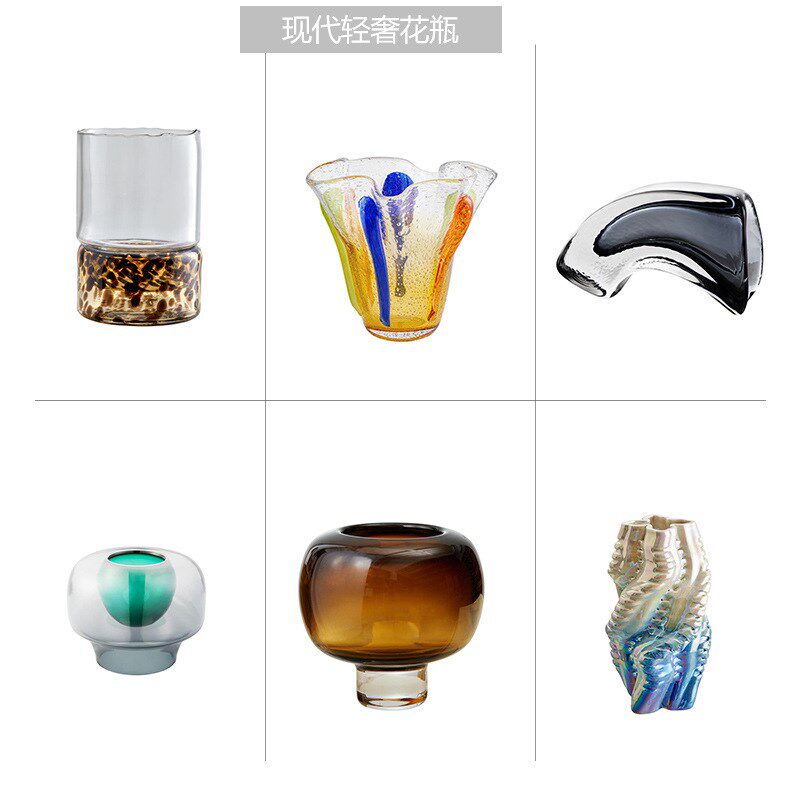 样板间售楼处酒店会所现代手绘高温陶瓷花器展厅办公室软装花瓶