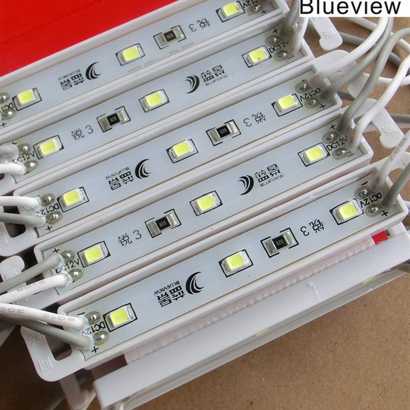 蓝景LED模组2835吸塑灯箱广告招牌发光字12V 3灯贴片防水高亮模组