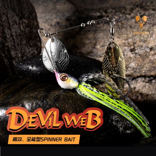 RIKAON野犬DEVIL WEB魔网复合亮片黑坑竞技鲈鱼饵胡须佬路亚假饵