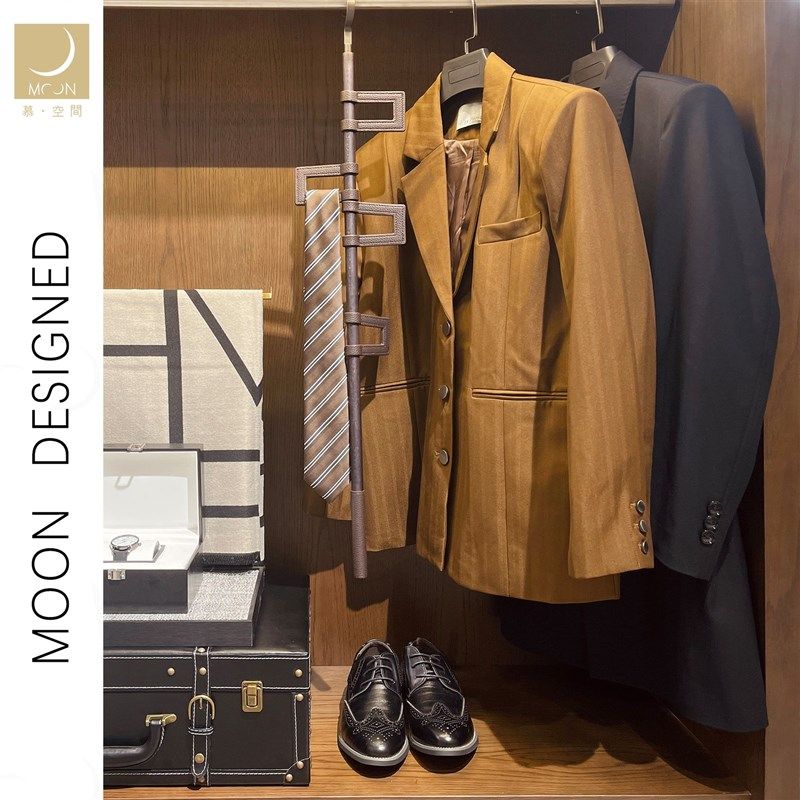 MOON慕空间样板房间衣帽间装饰品摆件道具软装展厅男士衣柜组合