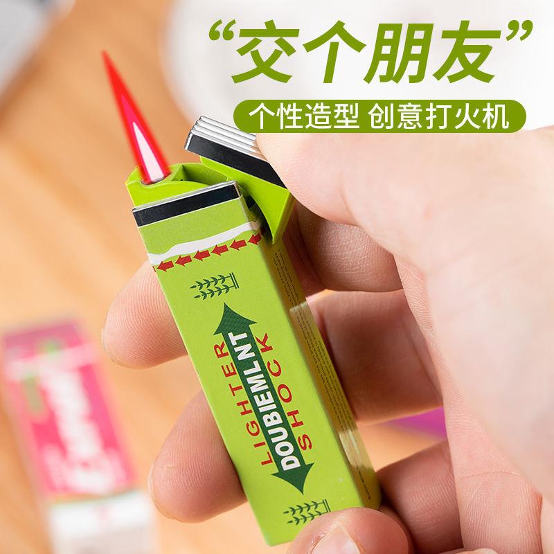 奇葩打火机绿色打火机口香糖打火机创意打火机绿色口香糖打火机西
