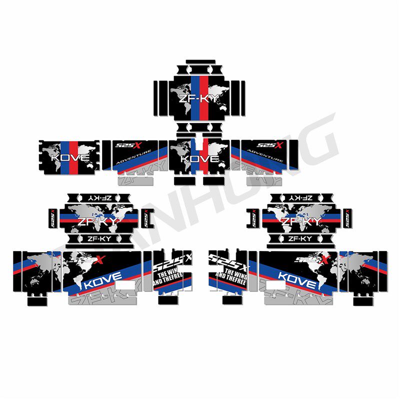适用于机车 500X 525X三箱边箱反光防水版画贴纸贴花