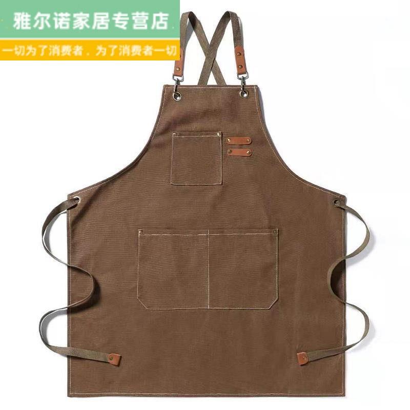 工业焊工电焊帆布围裙耐高温防烫阻燃劳保工作服防护防污围腰耐磨