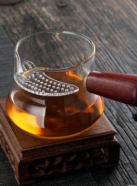 孟瀚木把玻璃公道杯三件套小青柑分茶器加厚耐热公杯功夫茶具配件