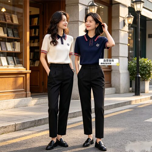 乐卡克女短袖运动POLO衫百搭上衣
