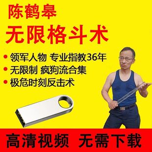 陈鹤皋无限格斗术徒手反击体系40集+直尺课程武术课程U盘视频